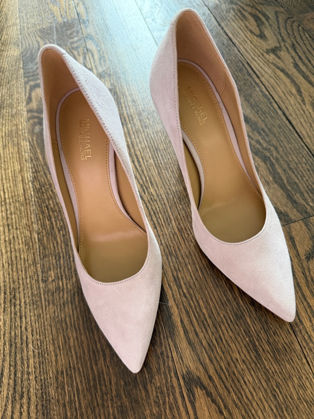 Michael Kors Blush Pink Suede Pointed-Toe Heels